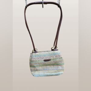 Brown Crossbody Bag with Adjustable Strap Button Closure (ROSETTI)